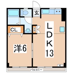 郡山駅 バス15分  疎水事務所下車：停歩2分 1階の物件間取画像